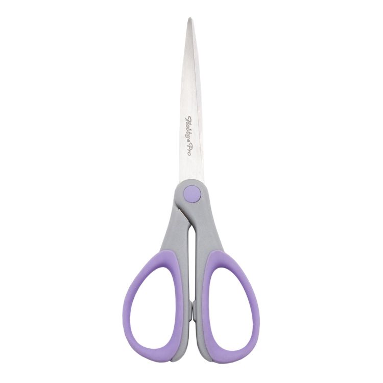 590452 Ножницы для дома и офиса, 15 см/6', силиконовые ручки SOFT, светло-фиолетовый, Hobby&amp;Pro — PalitraMastera