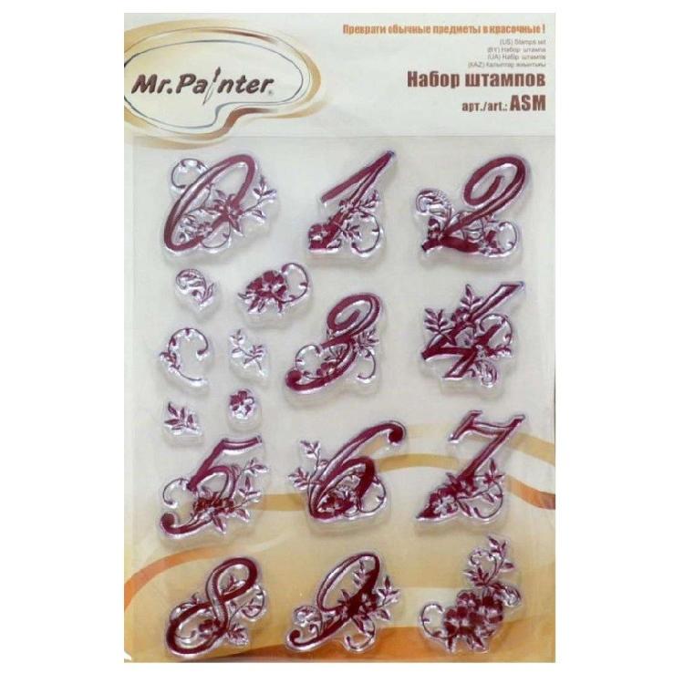 &quot;Mr.Painter&quot; Набор штампов 14*18 см ASM-41 &quot;Живые цифры&quot; — PalitraMastera