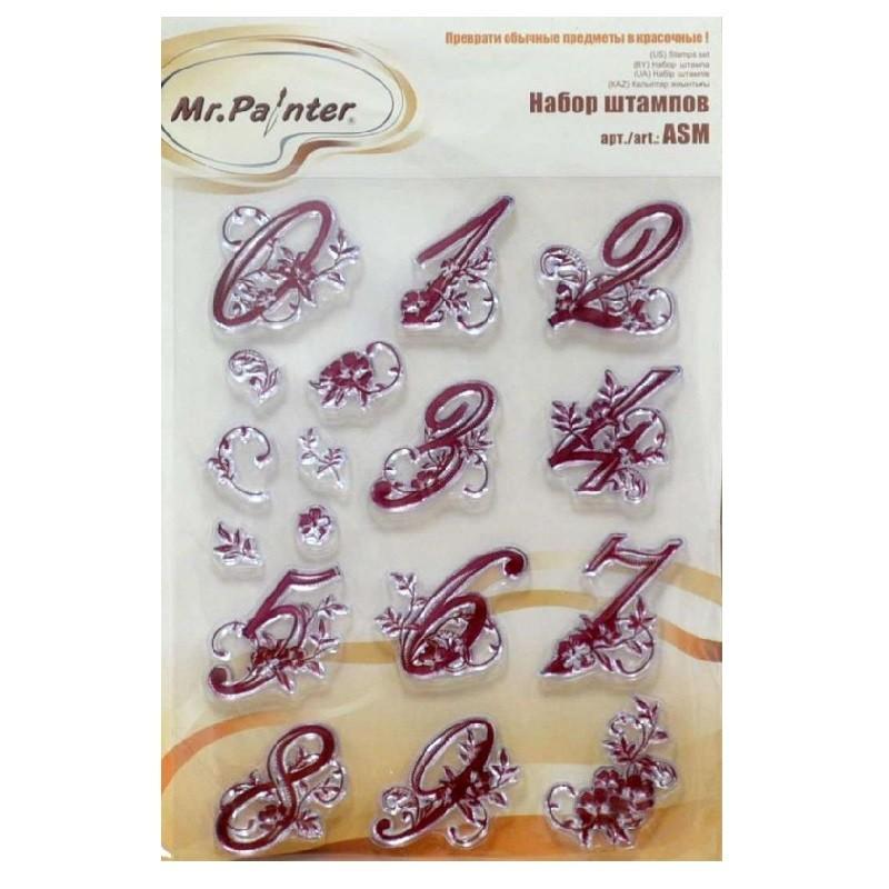"Mr.Painter" Набор штампов 14*18 см ASM-41 "Живые цифры" фото 1 — PalitraMastera