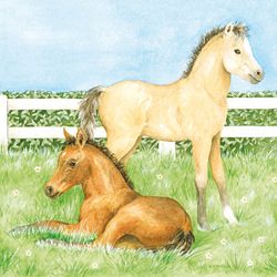 Салфетка для декупажа 33 х 33 см Пони (Poulain)  АКЦИЯ!!! фото 1 &mdash; PalitraMastera