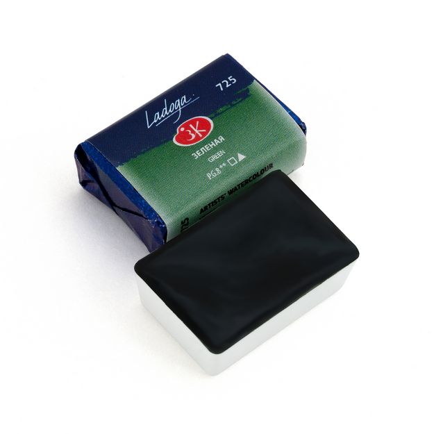 Ладога акварель кювета, 725 зеленая 2,5 мл — PalitraMastera