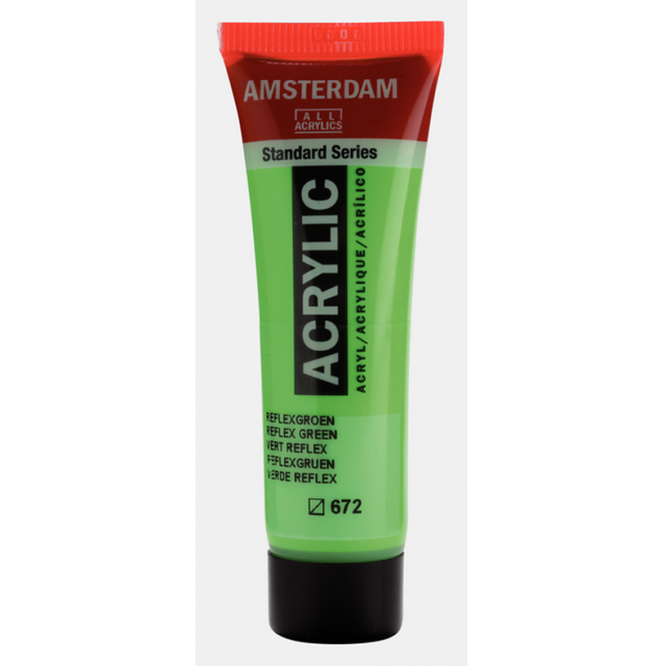 Краска акриловая Amsterdam туба 20мл №672 Зеленый отражающий — PalitraMastera