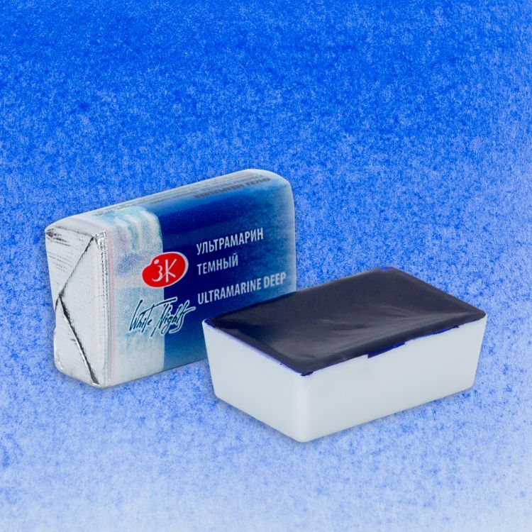 Ультрамарин тёмный акварель Белые Ночи кювета 2,5 мл — PalitraMastera