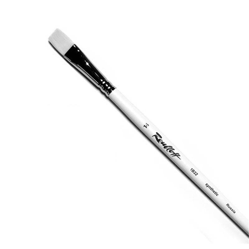 Синтетика под щетину плоская, удл. ручка № 14 /Roubloff /1B22 фото 1 — PalitraMastera