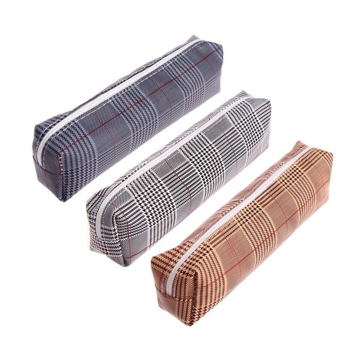 Пенал школьный на молнии МИКС Шотландка  9361201 фото 1 — PalitraMastera