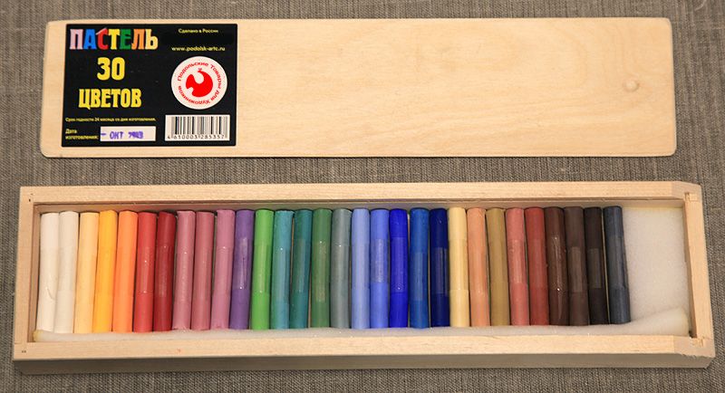 Пастель 30 цв. в деревянных пеналах--- фото 1 &mdash; PalitraMastera