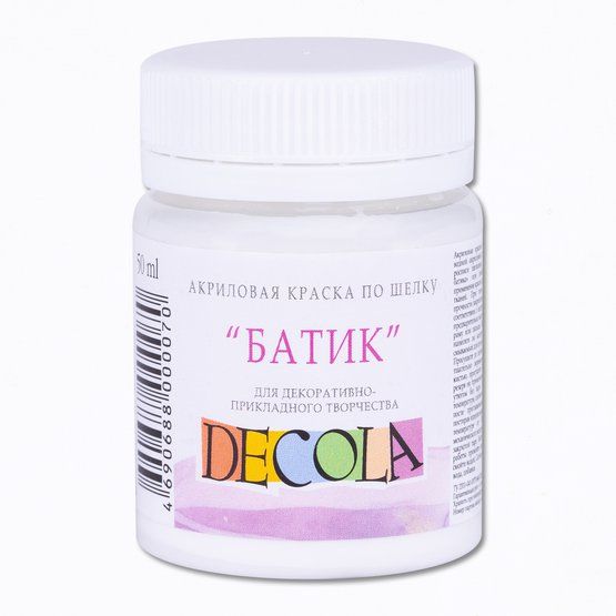 Белая акрил шелк батик Декола 50мл — PalitraMastera