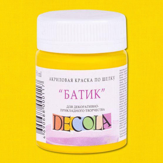 Желтая средняя акрил шелк батик Декола 50мл — PalitraMastera