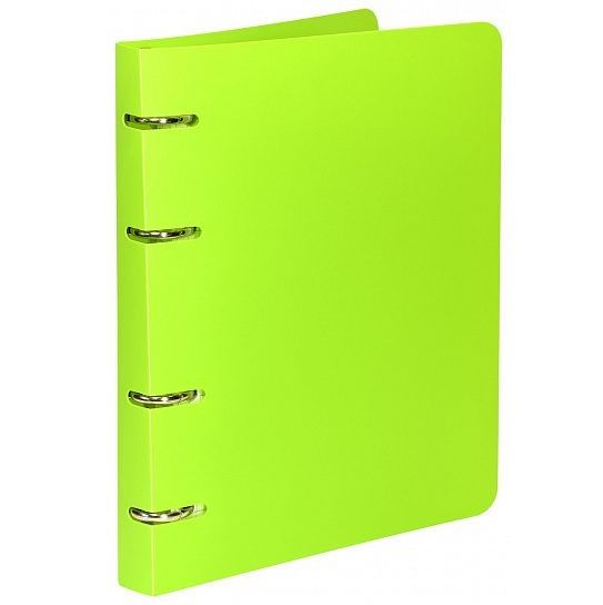 Тетрадь со см. блоком 80 л. А5 кл. на кольцах INFORMAT САЛАТОВАЯ пластик обл. &mdash; PalitraMastera