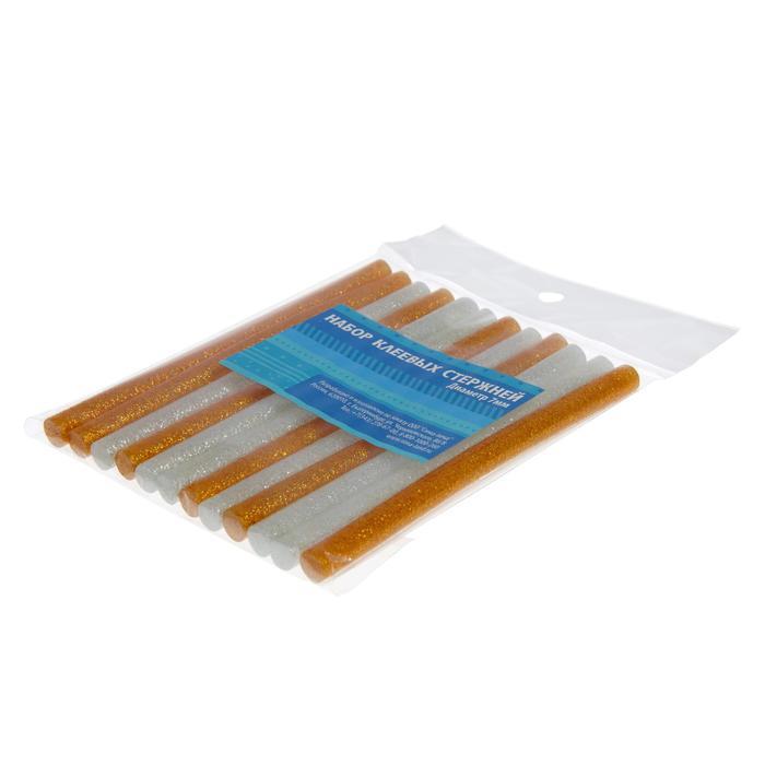 Клей для клеевого пистолета &quot;Золото и серебро&quot;, d = 7 мм, набор 12 шт. — PalitraMastera