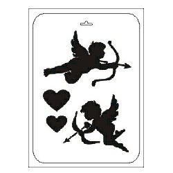 Трафарет пластиковый 22 х 31 см, Купидоны---снято фото 1 &mdash; PalitraMastera