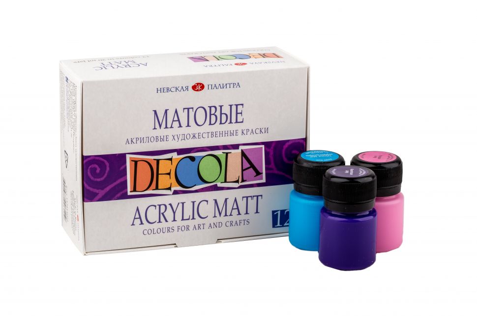 Декола Набор акрил матовый 12 шт х 20 мл фото 1 — PalitraMastera