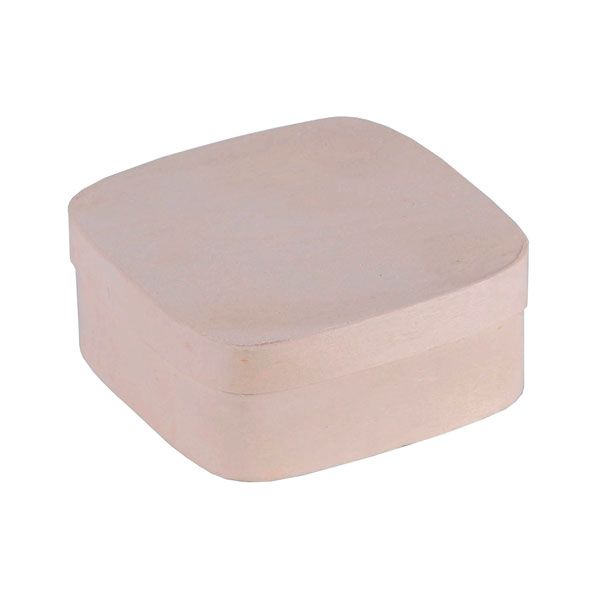 Коробочка деревянная DK41004, форма - квадрат, размер 9х9 см, высота 3,7 см — PalitraMastera