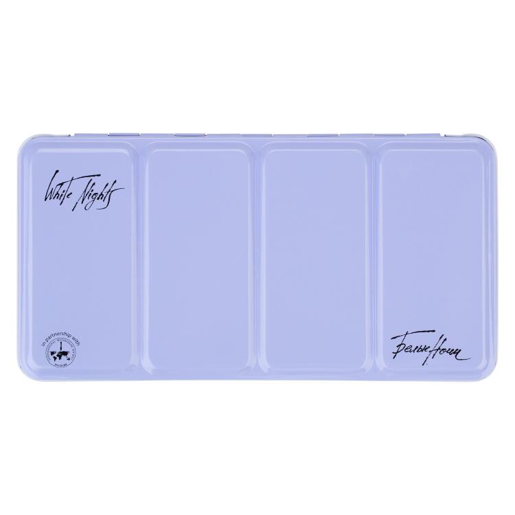 Пенал для акварели Белые ночи на 35 кювет с палитрой, металл, светло-голубой. 2011281382 — PalitraMastera