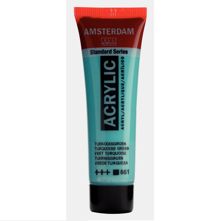 Краска акриловая Amsterdam туба 20мл №661 Зеленый бирюзовый фото 1 — PalitraMastera