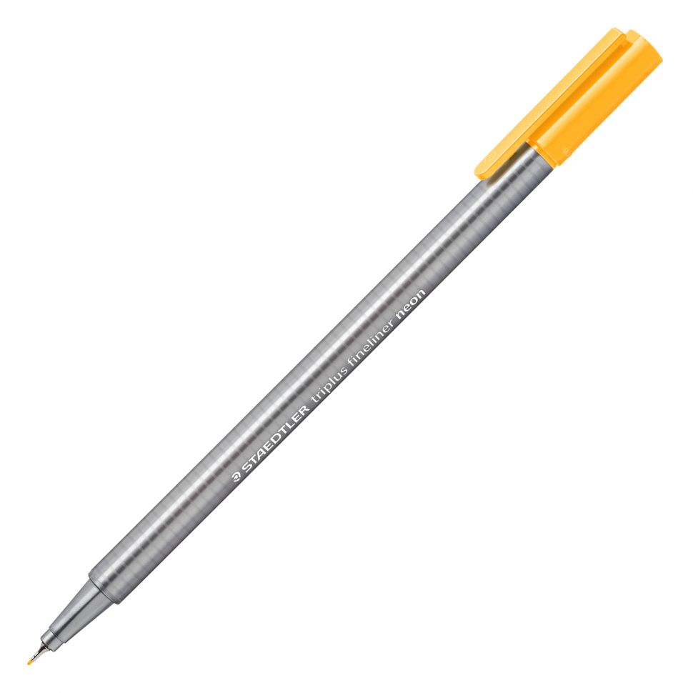 Ручка капиллярная STAEDTLER "Triplus" трехгр.,пластик, 0.3мм, цв.чернил: оранжевый (неон) фото 1 &mdash; PalitraMastera