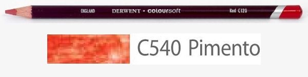 Цветной карандаш Coloursoft, мягкий, С540 яркий красный, круглый корпус 8 мм, грифель - 4мм. — PalitraMastera