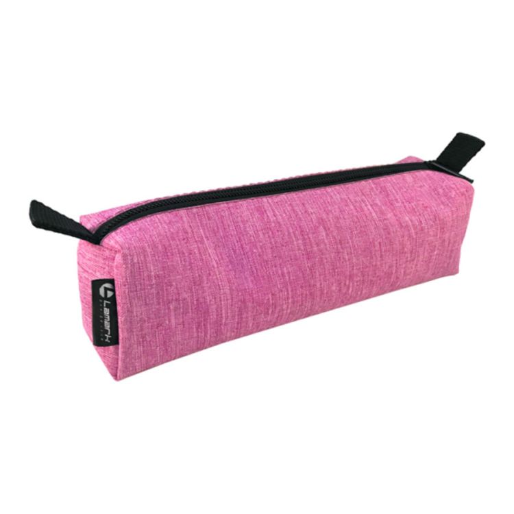 LAMARK0022 Пенал-косметичка, на молнии, 60х50х210 мм, 'Лен' розовый — PalitraMastera