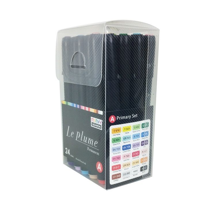 Маркер перманентный с наконечником кисть , набор 24 шт/уп MAR3000-24 /Marvy — PalitraMastera