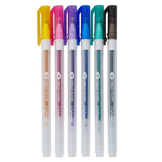 &quot;Я - Художник!&quot; Гелевые ручки с блёстками, 6 цветов — PalitraMastera