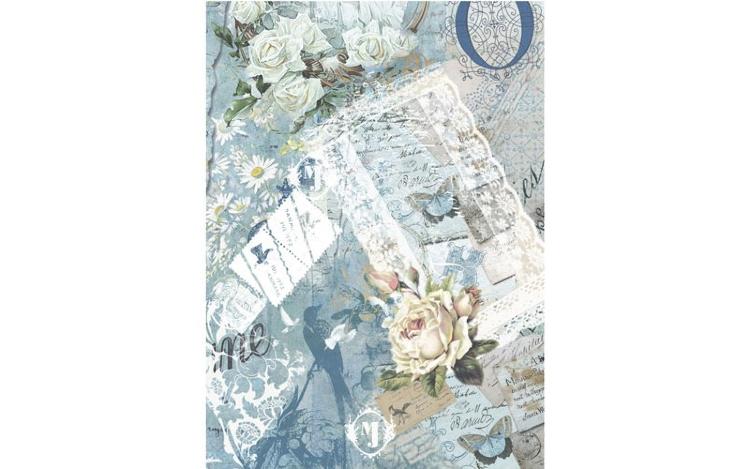 Рисовая бумага для декупажа &quot;Cadence - Craft Premier&quot;, A3, 25г/м, &quot;Голубая бабочка&quot; CD01839 — PalitraMastera
