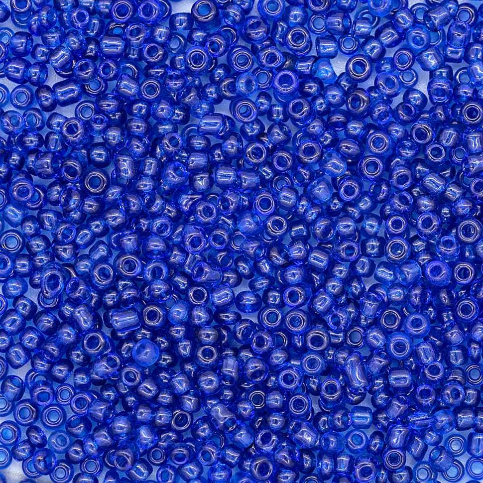 Бисер Астра 11/0, 20г (8 синий/прозрачный) фото 1 — PalitraMastera