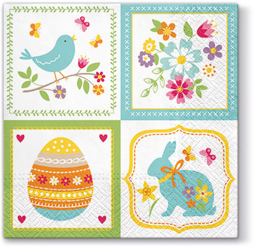 Салфетки трехслойные для декупажа, коллекция &quot;Lunch&quot; PAW Decor Collection &quot;Пасхальный коллаж&quot; — PalitraMastera