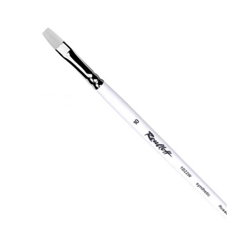 Синтетика под щетину плоская, удл. ручка № 10 /Roubloff /1B22 — PalitraMastera