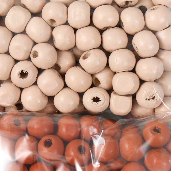 Набор бусины для творчества дерево &quot;Специи&quot; d-0,8 см, 4 цвета х 15 гр  9463278 — PalitraMastera