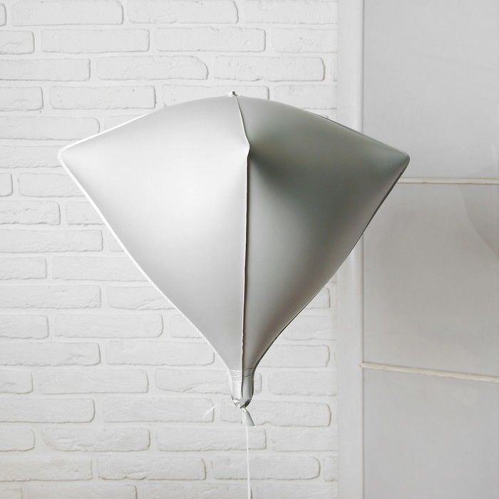 Шар фольгированный 27&quot; 3D, индивидуальная упаковка, цвет белый — PalitraMastera