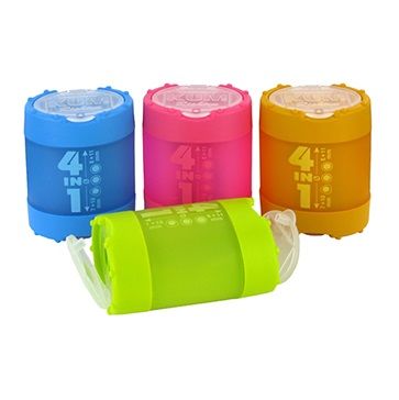 Точилка KUM "4 in 1" 4 входа: 7, 8, 10, 11мм , с контейнером, ассорт. цветов 1028321 фото 1 — PalitraMastera