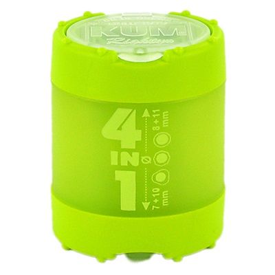 Точилка KUM &quot;4 in 1&quot; 4 входа: 7, 8, 10, 11мм , с контейнером, ассорт. цветов 1028321 — PalitraMastera