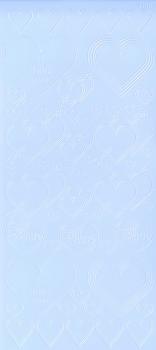 Контурные наклейки "Сердечки", лист 10x24,5 см, цвет голубой фото 1 &mdash; PalitraMastera