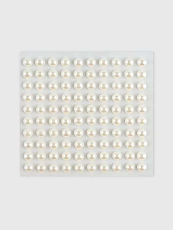 Жемчуг для декора, на клеевой основе, d=6 мм, набор 100 шт., белый &mdash; PalitraMastera