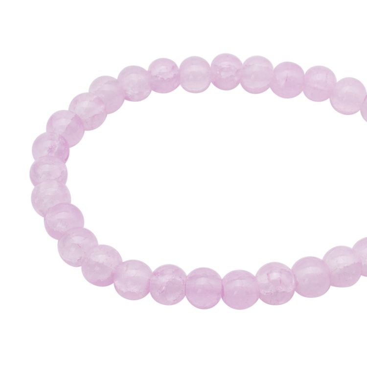 1301131 Бусины стеклянные 'Нефритовое кракле' 6мм, упак/59шт., Astra&amp;Craft (6 лиловый) &mdash; PalitraMastera