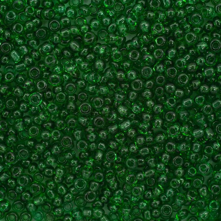 Бисер Астра 11/0, 20г (7B зеленый/прозрачный) — PalitraMastera