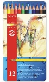 Набор акварельных карандашей, 12 шт./упак. жесть (грифель 3 мм) Peroci, арт. 70506-12TIN--- фото 1 &mdash; PalitraMastera