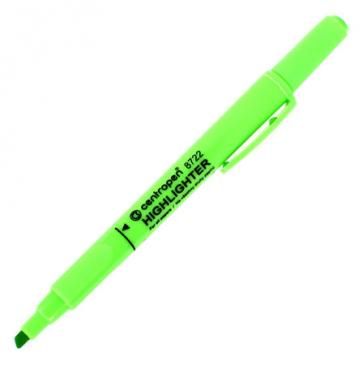 Текстовыделитель.флюоресц. FAX, зеленый, клиновидный стержень, 4 мм — PalitraMastera