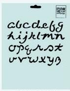 Трафарет пластиковый, латинские буквы строчные, размер 25,5х20,5 см, арт. DK28019 — PalitraMastera