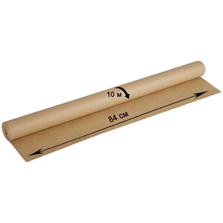 Бумага мешочная (крафт), рулон 840 мм х 10 м, 78 г/м2 OfficeSpace — PalitraMastera