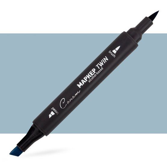 Маркер спиртовой Сонет Twin Brush, сине-серый 3 &mdash; PalitraMastera
