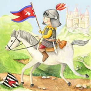 Салфетка для декупажа 33 х 33 см Рыцарь, детская — PalitraMastera