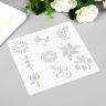 Трафарет пластик "Цветочный" 13х13 см  5180358 фото 2 — PalitraMastera