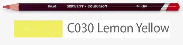 Цветной карандаш Coloursoft, мягкий, С030 кадмий лимонный, круглый корпус 8 мм, грифель - 4 мм. фото 1 &mdash; PalitraMastera