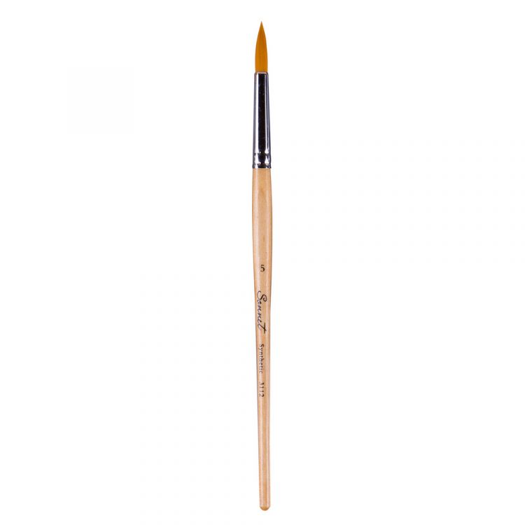 Синтетика круглая короткая ручка пропитанная лаком Сонет №5  (311205) — PalitraMastera