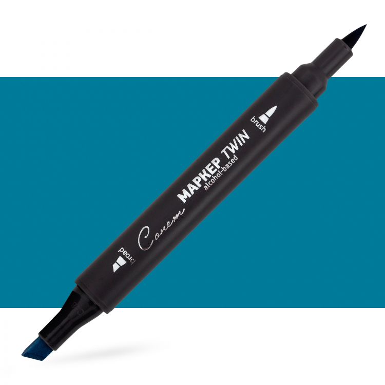 Маркер спиртовой Сонет Twin Brush, глубокий небесно-голубой--- — PalitraMastera