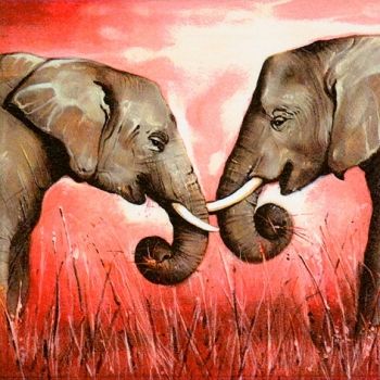 Салфетка бумажная для декупажа, 33х33 см, &quot;Слоны&quot; АКЦИЯ!! — PalitraMastera