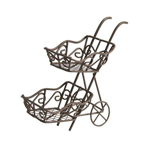 KB4252 Миниатюра Металлическая садовая тележка, корич. 11*3*11см Астра фото 1 — PalitraMastera