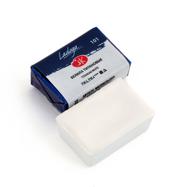 Ладога акварель кювета, 101 белила титановые 2,5 мл фото 1 — PalitraMastera