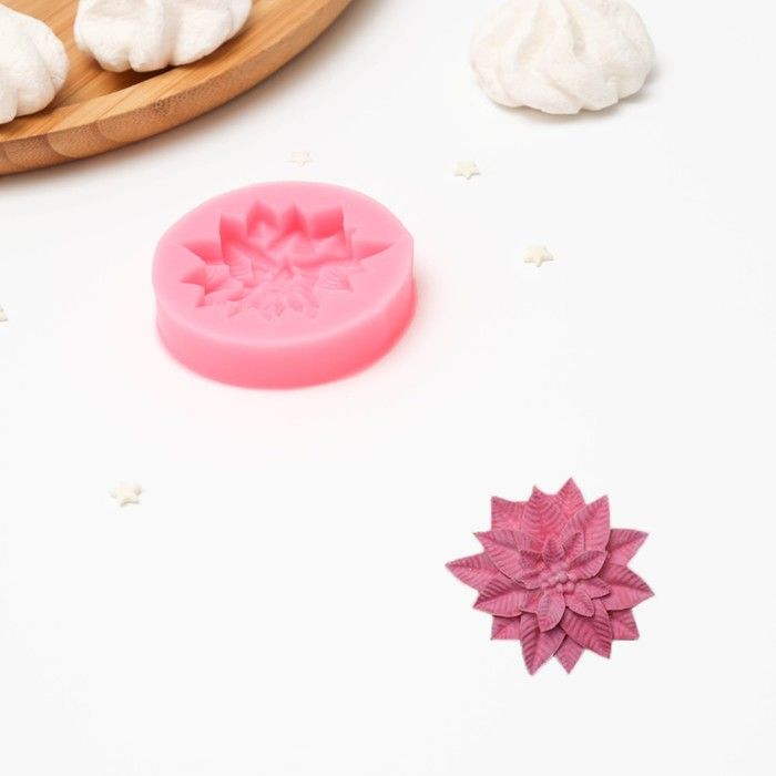 Молд «Многолистник», 6,36,*3*1,7 см, цвет МИКС — PalitraMastera